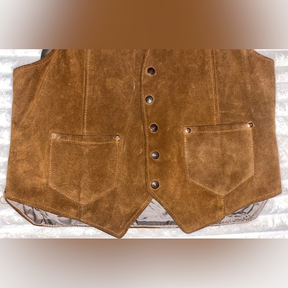 VTG Schott Leather Gilet Women’s Size Large 70s Suede Vest Rancher Brown… - Picture 3 of 11